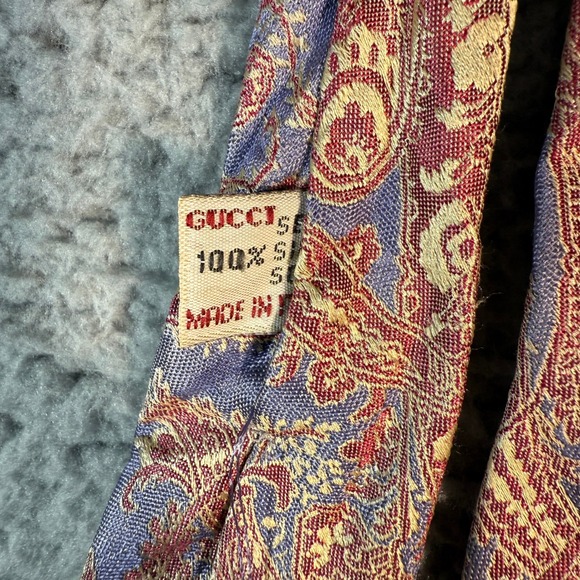 Vintage Gucci Tie 100% Silk Paisley Made In Italy - Picture 2 of 5